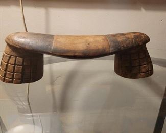 1920's African Headrest rare and very unique 11 inches by 3