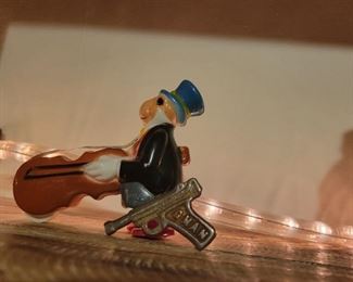 Jimminy Cricket wind up toy and metal figures plus a G-Man Marx toy