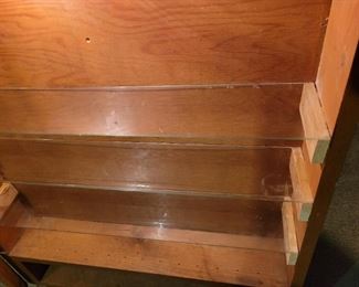 lighted wood Storage cabinet with lock latch