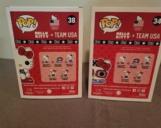 Pop Toys Hello Kitty Team USA swimming 34 and 38 Gymnast Vinyl toys
