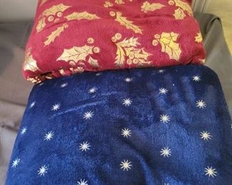 2 Cozelle plush holiday Throws 80 by 70 each