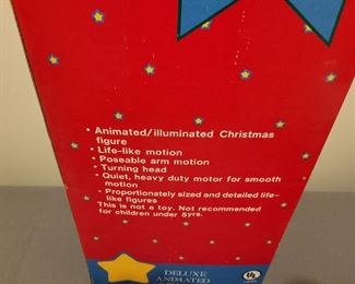 Holiday Wishes electric lighted Illuminated /Animated Santa New in Box