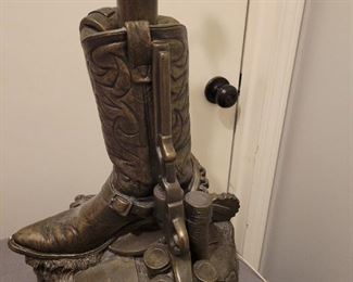 Cowboy boot Gamblers lamp