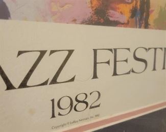 KOOL JAZZ FESTIVAL 1982 Litho By LeROY Neiman 20 by 24