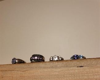 Sterling rings sz 7 to 8