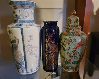 Asian vases and urn
