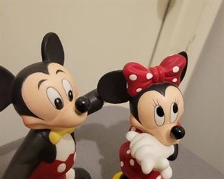 Disney pieces including Mickey and Minnie and a classic Pooh by Charpente 