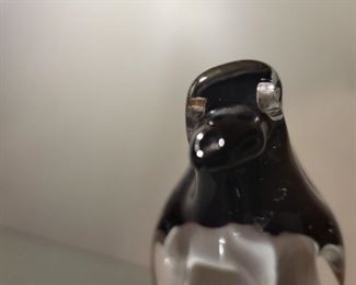 Glass Paperweight Penguin 