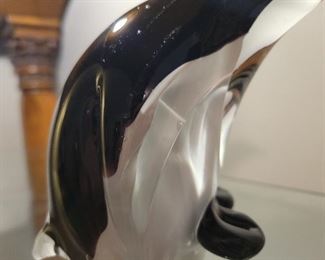 Glass Paperweight Penguin 