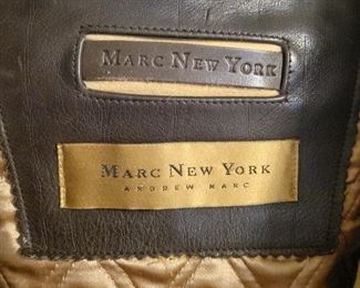 XL Marc of New York Leather Bomber jacket with slight damage shown