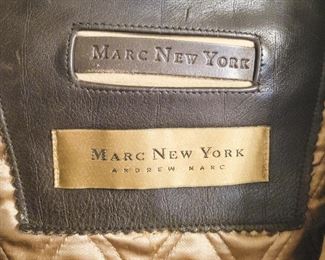 XL Marc of New York Leather Bomber jacket with slight damage shown