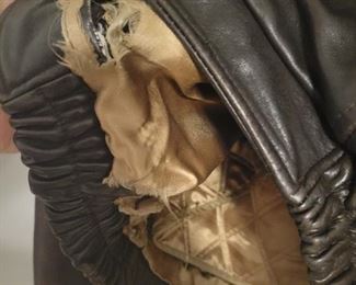 XL Marc of New York Leather Bomber jacket with slight damage shown