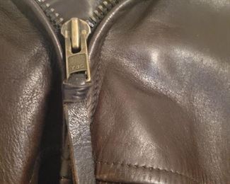 XL Marc of New York Leather Bomber jacket with slight damage shown