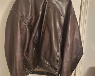 XL Marc of New York Leather Bomber jacket with slight damage shown