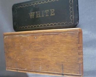 2 sewing boxes with attachments