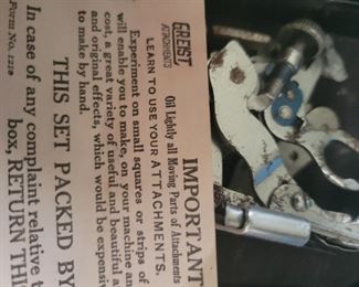 2 sewing boxes with attachments