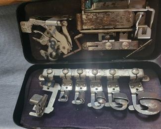 2 sewing boxes with attachments second lot 