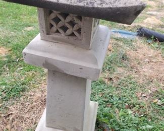 Concrete pagoda birdhouse