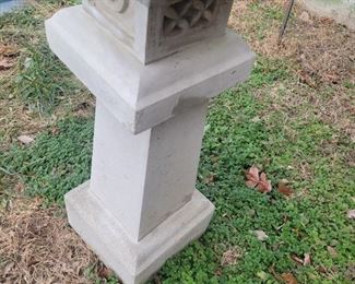 Concrete pagoda birdhouse