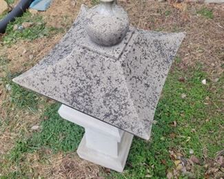 Concrete pagoda birdhouse