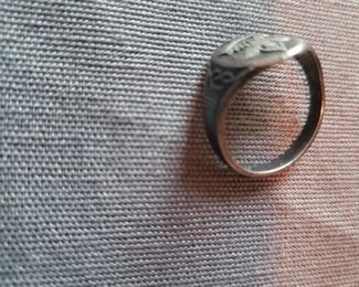 Vintage Sterling girl scout ring and girl scout knife
