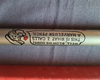 1929 Popeye Eagle pencil company automatic pencil and 1920  Popeye rubber eraser