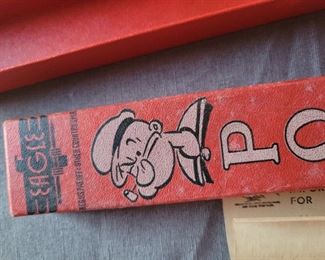 1929 Popeye Eagle pencil company automatic pencil and 1920  Popeye rubber eraser