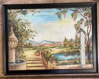 Lg Decor Painting Garden View Frame: 41.5x55x2in HxWxD