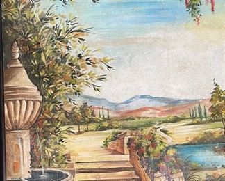 Lg Decor Painting Garden View Frame: 41.5x55x2in HxWxD