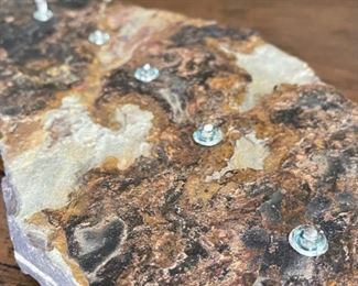 Rustic Stone Oil Candle Rock Candle Artist Made 2 x 22 x 7 HxWxD