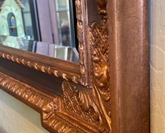 Carved Wood Frame Mirror 38 x 50 x 2in HxWxD