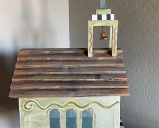 Artist Made Church Bird House Signed 72 x 13 x 15in HxWxD