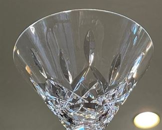 3pc Waterford Crystal Lismore Martini Glasses 8oz 6.125 H x 4.5in Diameter