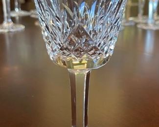 8pc Waterford Crystal Lismore Claret Wine Glasses 6oz 5.875 H x 3in Diameter