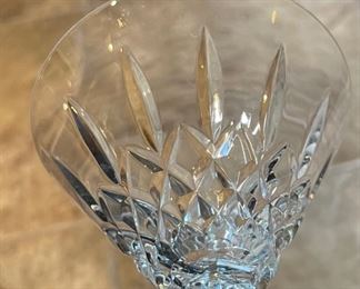2pc Waterford Crystal Lismore Tall Martini Glasses 6.625in H x 4.625in diameter