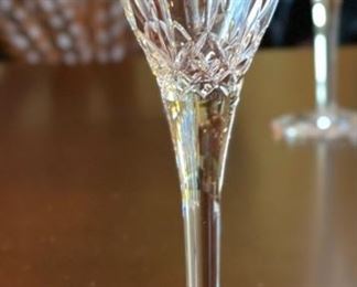 9pc Waterford Crystal Lismore Small Liqueur Cocktail/Cordial Glasses 6.5 in H x 2.5 in Diameter Opening