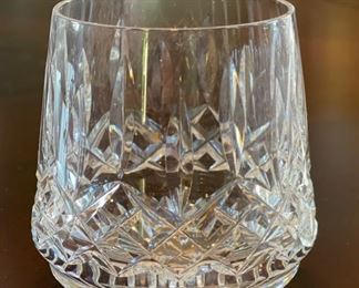 9pc Waterford Crystal Lismore Roly Poly Rocks Glasses 9oz 3.375in H x 2.75in Diameter Opening