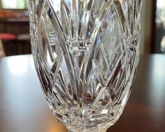 Waterford Crystal Small Flared Vase Petal Edge 6.75 x 3.75in diameter