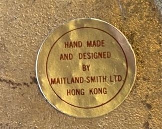 2pc Maitland Smith Brass Candle Holders candlesticks Candlesticks: 16.5in H & 16.75in H