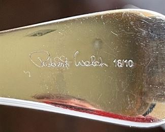 55pc Robert Welch Baguette Polished Stainless Steel Flatware Set 55pc