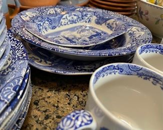 47pc Spode Italian Blue & White China Set 47pc as shown