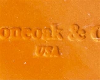 34pc Loneoak & Co Terracotta & Blue dish-ware 34pc