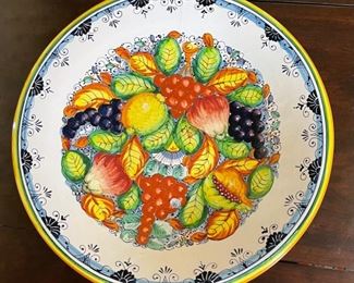 Bellini Italian Gallery Deruta Centerpiece bowl 3.5in H x 22.5in Diameter