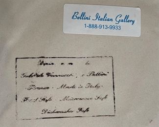 Bellini Italian Gallery Deruta Centerpiece bowl 3.5in H x 22.5in Diameter