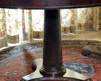 Drexel Heritage European Retreat Empire Oval Dining Table w/ 6 Chairs Table: 30x42x54-74in HxWxD