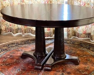 Drexel Heritage European Retreat Empire Oval Dining Table w/ 6 Chairs Table: 30x42x54-74in HxWxD