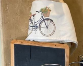 French Menu Chalkboard Ceramic Pig 22 x 12.5 x 6.5in HxWxD