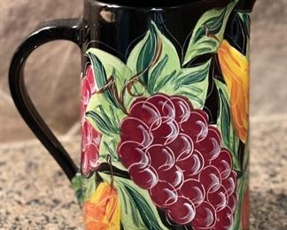 2pc Mystic Mud Pottery Studio Hood River Oregon Bowl & Pitcher pitcher: 8.5 x 8 x 5