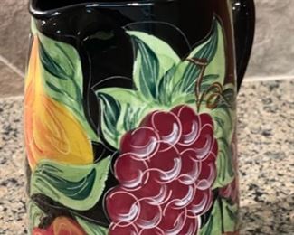 2pc Mystic Mud Pottery Studio Hood River Oregon Bowl & Pitcher pitcher: 8.5 x 8 x 5