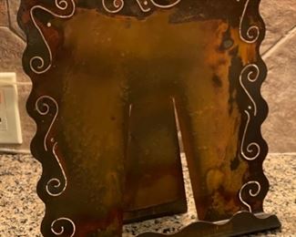 Rustic Metal Art Book Holder 13 x 12 x 3in